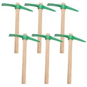 Taicheut 743388896888 6 Pack 15 Inch Pick Axe Forged Mattock Tool With Wood Handle Garden For