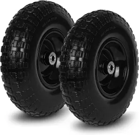 13x400-6pu-bigf-2packs Taifa 2 Pcs 13 Inch Rubber Solid Flat Free Replacement Tires And Wheels 4.00-6 W
