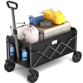 Tanstrider 707154871134 Collapsible Foldable Wagon Foldig With Wheel Heavy Duty 90l Black #3