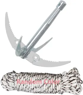 Mw001 Taobai Folding Weed Razor 4 Claw Anchor Sickle Water Grass Plants Cutter Silver