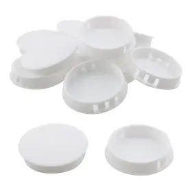 Prfthps-50-w10 Taodan 10pcs White Hole Plugs - 50mm/2 Inch Plastic Round Flush Type Snap-in Lock