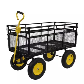 Tatayosi 445043113134 10.5 Cu. Ft. Metal Big Wagon Cart Utility Garden Trucks Load 1100 Lbs