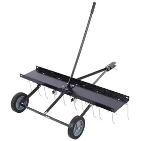 Tatayosi 744110069969 40 Inch Lawn Sweeper Tow Behind Dethatcher Landscape Rake Tractor For