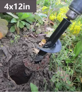 Tcbwfy 313035636602 Auger Drill Bit 4x12inch Garden Plant Flower Bulb Spiral Hole Rapid #3