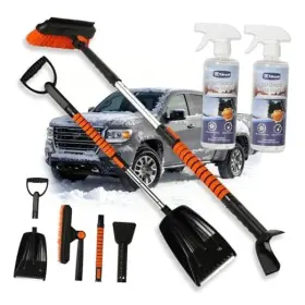 Shovels001 Tdrynl 6-in-1 Car Snow Removal Kit With Windshield Brush Shovel And Ice Melt Set
