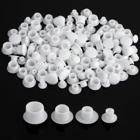 Csvecnmd4 Teaaha 568276 1 120pcs Screw Covers Caps 4 Sizes Plastic White Hole Wei