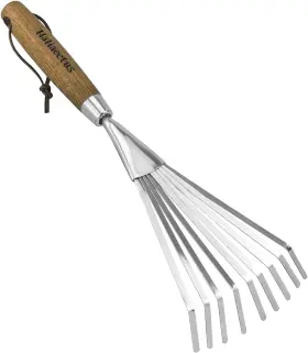 Dbcpp-099-0630 Technology Co. Ltd. Garden Hand Rake 14.6ftft Small For Tight Areas 9 Tines Stainless Stee
