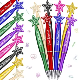 Tenceur-supplies-gjm596 Tenceur 32 Pcs Star Student Ballpoint Pens Bulk Motivational Quote Teach