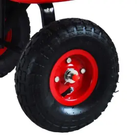 Vm803-8 Tenleaf Outdoor Garden Cart 7.28-cu-ft Rubber Metal For Children Red With Air Tires #3