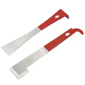 Gs34 Teruiaod 2pcs Stainless Steel Bee Hive Scraper Tool Beekeeping J Hook