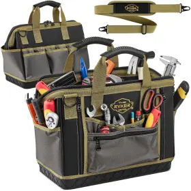 The Ryker Bag 850053595141 16-inch Large Heavy Duty Wide Mouth Tool-bag Organizer With Max