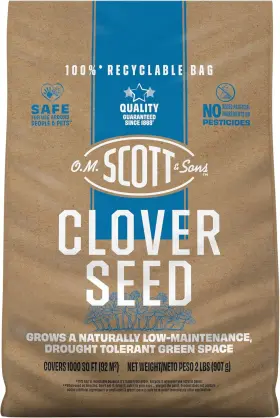 18437 The Scotts Company O.m. Scott And Sons Clover Seed Lawn Grows A Naturally Low Maintenance Dr