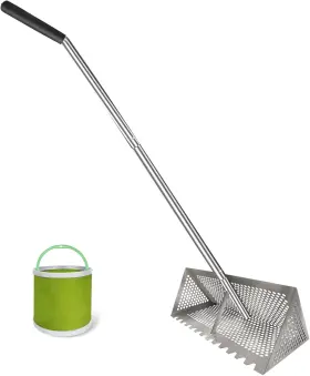 Thilemon 717203056511 Sand Flea Rake - 304 Stainless Steel Pro 15.8 Inches Wide Basket Sifter
