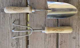 Threshold 198101337375 2pc Dig Gardening Tool Set Stainless Steel Finish