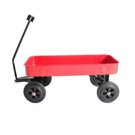 Tidoin 774829055885 1 Cu. Ft. Red Steel Garden Cart