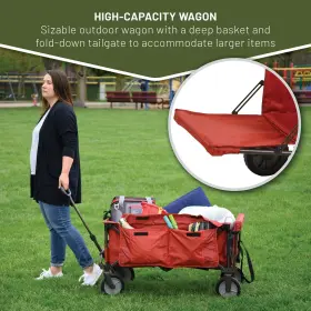 Timber Ridge 844093043724 Tailgate Collapsible Folding Wagon Cart Heavy Duty Utility Push Pull Beach W #3