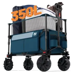 350l Timber Ridge 844093045957 Wagon Cart Extendable Height Detachable Wheels Navy