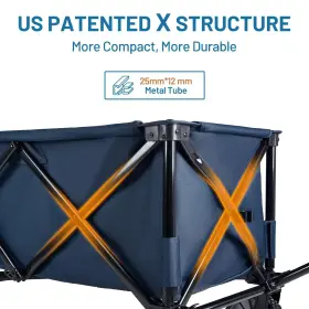 Timber Ridge 844093046480 51.2ftft Extended Collapsible Wagon Cart With Brakes And Cargo Net 350lbs Heav #3