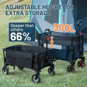 300l Timber Ridge 844093046503 Extra Large Collapsible Folding Wagon Carts Heavy Duty Outdoor Camping #2