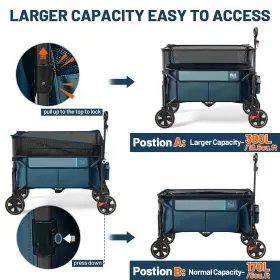 300l Timber Ridge 844093046503 Extra Large Collapsible Folding Wagon Carts Heavy Duty Outdoor Camping #3