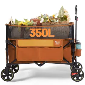 350l Timber Ridge 844093074858 Extra Large Collapsible Folding Wagon Carts With Brake Heav
