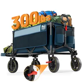 Timber Ridge 844093074889 49 Inch Extra Long Collapsible Folding Wagon With Tailgate And Brake