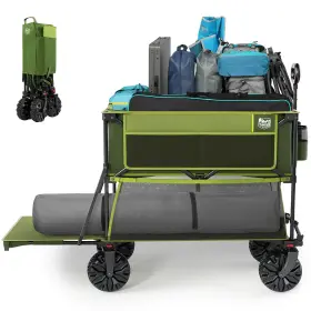 400l Timber Ridge 844093075046 Large Capacity Folding Double Decker Wagon 54 Inch Extra Long
