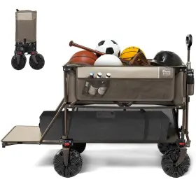 400l Timber Ridge 930252042357 Large Capacity Folding Double Decker Wagon 54 Inch Extra Long