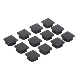 Timsec 190732001649 1-1/4inch Square Plastic Plug End Caps For Tubing Pipe Od 1-1/4 Inch Black