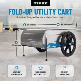 Tipke 009081021003 Manufacturing Company Foldit Do It All Aluminum Folding Cart Used #2