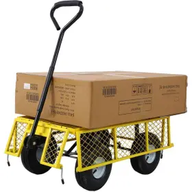 199891465 Tiramisubest Garden Carts 22 Inch Hx18 Wx34 D Shock-absorbing Bumper 38-lb Yellow #2