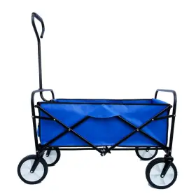 W22xy701512 Tiramisubest Folding Wagon Garden Shopping Beach Serving Cart In Blue