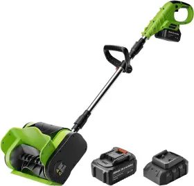 11-g-20 Tolsprint 12 Inch 20v Cordless Electric Snow Shovel 16ft Throw 4ah Battery Charger