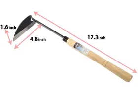 Tomerry 580035990553 Japanese Weeding Sickle - 17ftft Long Handle Sharp Edge Nejiri Kama Hoe #2