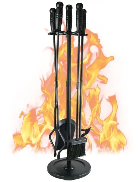 Tmts2-25 Tomersun Modern Fireplace Tools Set 5 Pcs Fireside Accessories Fire Kit Outdoor Fi
