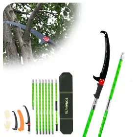 Tonahutu 791137773942 26 Feet Tree Pole Pruner Manual Branches Trimmer Extension Cut Branch Ga