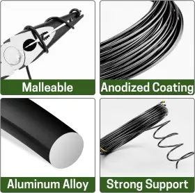 4332682973 Tools Bonsai Training Wire 4 Set - Total 128 Feet 32 Each Size 3 1.0mm #3