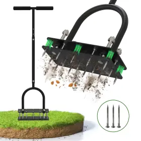 Tophdy 726208848762 Aerator Lawn Tool Aerator-automatic Dirt And Leaf Clean Design Heavy Du