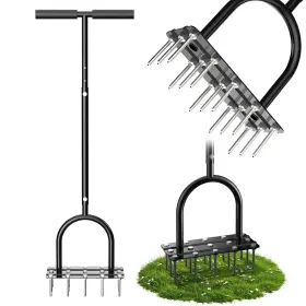 Ds01-stq-006-n Tophdy Lawn Aerator Spike Tool - Manual Grass With 15 Iron Spikes Pre-assem