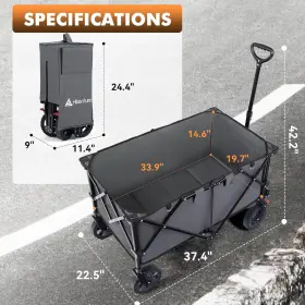 Tourit 313089162171 Hikenture Foldable Collapsible Heavy Duty Portable Cart-best Seller
