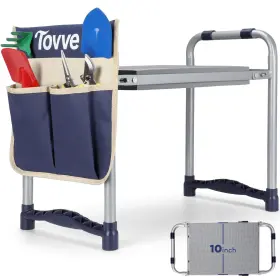 T02-blue Tovve Upgraded Garden Kneeler And Seat With Thicken Widen Soft Kneeling Pad Heav