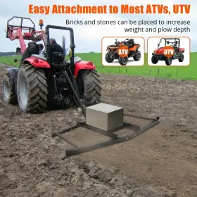 Towallmark 198290782017 Driveway Drag 74 Inch Width Heavy Duty Steel Grader For Atv Utv Gard #3