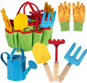 Toyrifik 313113734787 Little Gardener Tool Set With Garden Tools Bag For Kids Gardening - Kit Includes