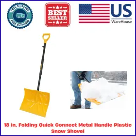 10000-05667 True Temper 18 Inch Folding Quick Connect Metal Handle Plastic Snow Shovel