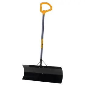 1643100 True Temper Snow Shovel Steel Blade 30in Wide Wood Handle Ergonomic Grip Heavy Duty Pusher