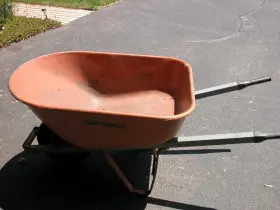 True Temper 313049179188 Wheelbarrow With Steel Handles And Flat Free Tire Heavy-duty Durable 6 Cu. Ft