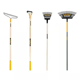 True Temper 445005654651 48-57 Inch Hardwood/aluminum Handle Steel/aluminum Tine Rake Combo Set