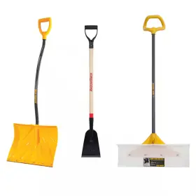 True Temper 744110933307 3-piece Snow And Ice Removal Combo With Shovel Pusher Scraper Garden Tool