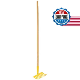 B000bqsc1w True Temper Kgrm Kids 7.5 Inch Steel Head Garden Rake With 42 Hardwood Handle