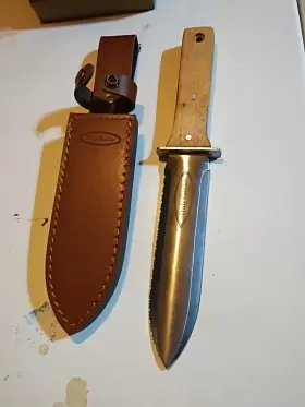 48-d7s3-xmro Truly Garden Hori Knife With Extra Sharp Blade Thickest Leather Sheath - In Gift
